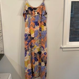 Sanctuary Midi Tropical Print Dress